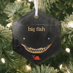 Big Dark Shark Glass Tree Decoration