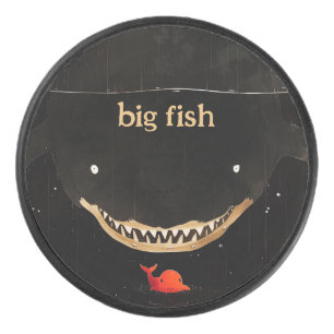 Big Dark Shark Hockey Puck