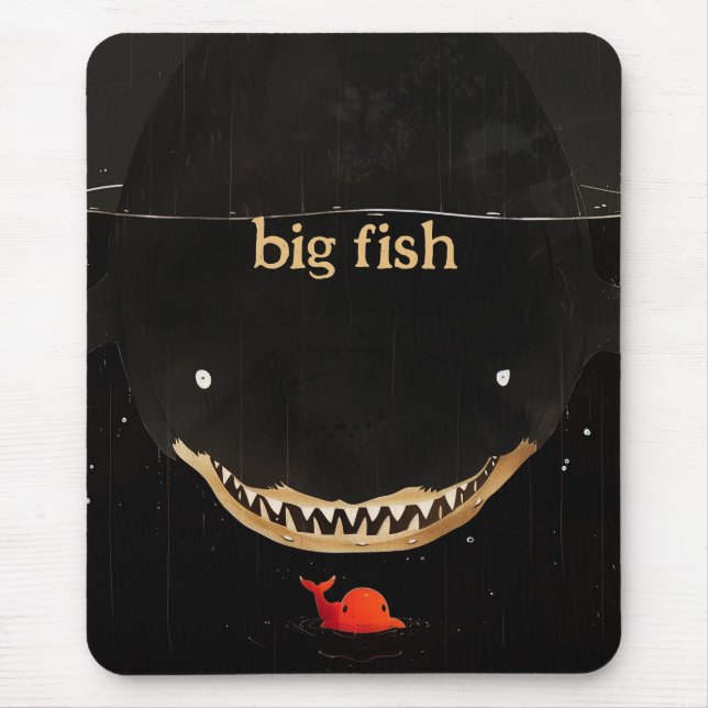 Big Dark Shark Mouse Mat (Front)