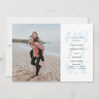 Big day bold date light blue photo