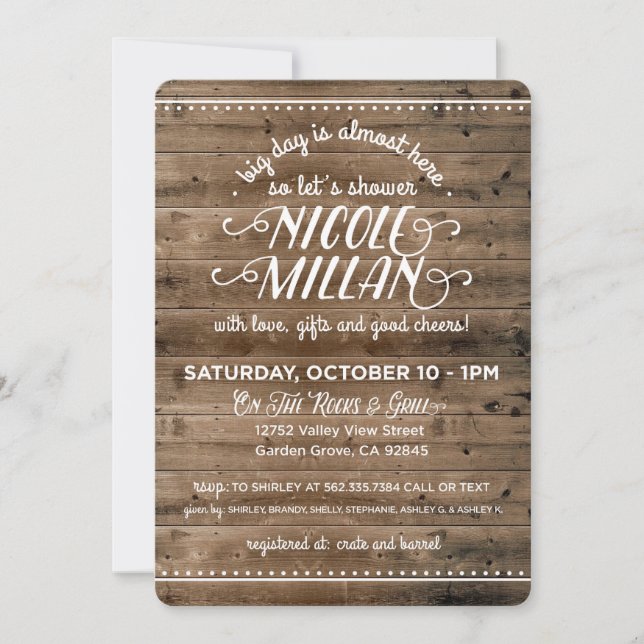 Big Day- Custom Card (Front)