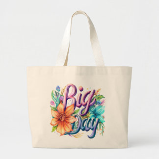 Big Day Floral Tote – Natural, Elegant, and Eco
