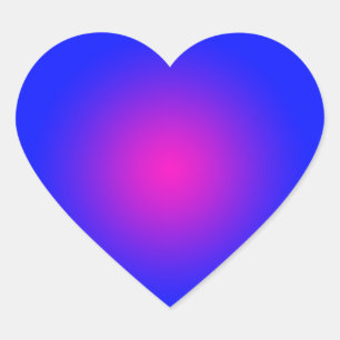 Big Day for the Blue and Magenta  Heart Sticker