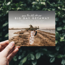 Big day getaway destination wedding save the date