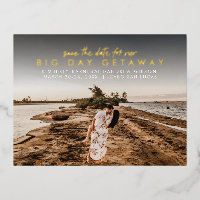 Big day getaway destination wedding save the date