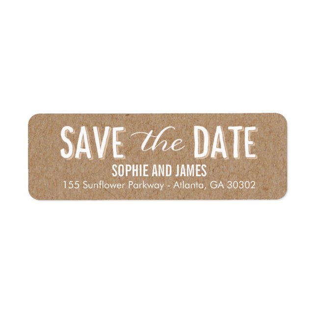 Big Day Save The Date Return Address Labels (Front)