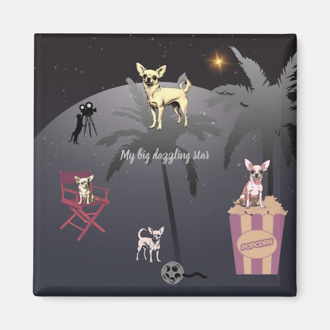 Big Dazzling Star  Magnet (Front)