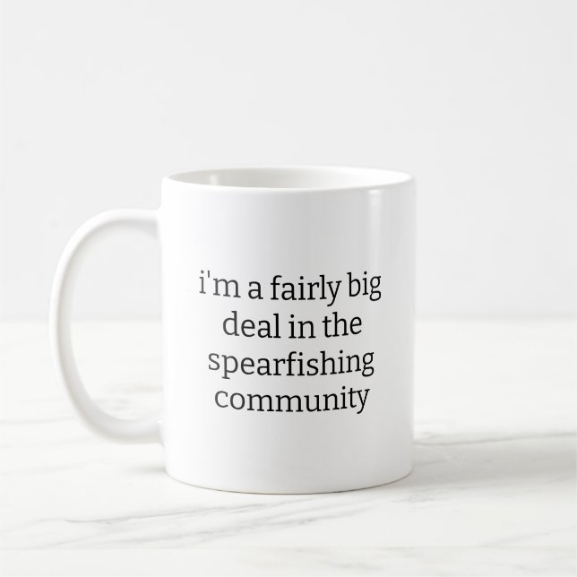 Big Deal In Spearfishing Underwater Fishing Funny  Coffee Mug (Left)