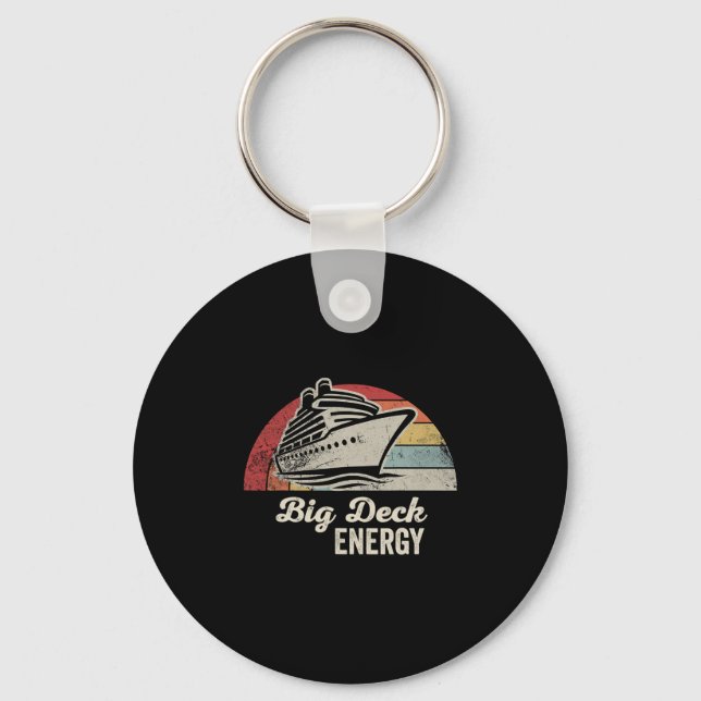 Big Deck Energy Nautical Vacation  Key Ring (Front)