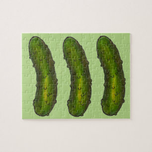Big Dill Crunchy Green Kosher Dill Deli Pickle Jigsaw Puzzle
