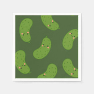 Big Dill Green Pickle Baby Shower Napkin