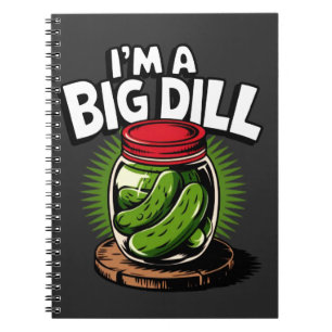 Big Dill Pickle Jar Graphic for Pickle Lovers Notebook