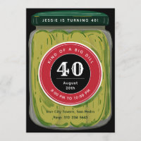 Big Dill Pickle Jar Pun Funny Milestone Birthday