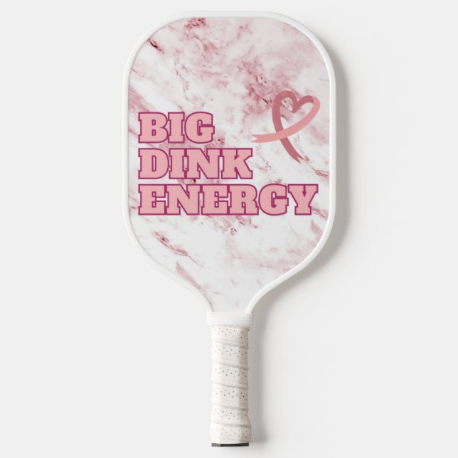 Big Dink Energy Breast Cancer Awareness Pickleball Paddle (Front)