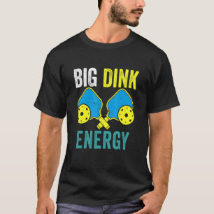 Big Dink Energy Funny Vintage Paddleball Picklebal T-Shirt