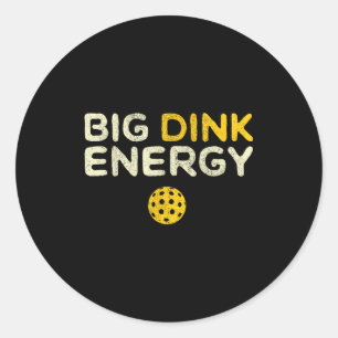 Big dink energy pickleball funny dinking pickle classic round sticker