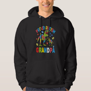 Big Dinosaur T Rex & Autism Child Proud Autism Gra Hoodie