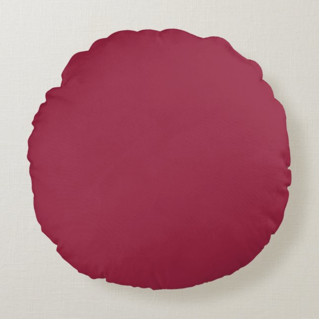 Big dip o’ruby  (solid colour) round cushion (Front)