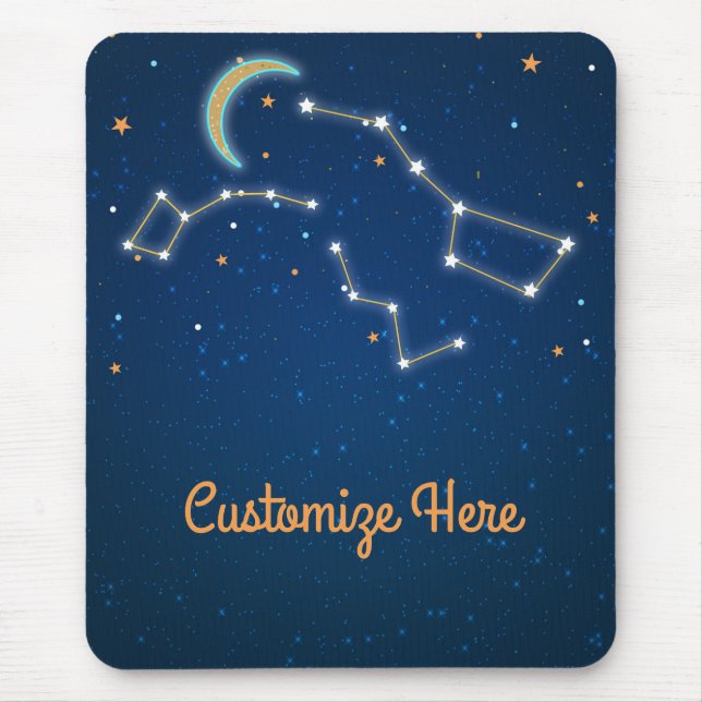 Big Dipper Star Gazing Constellation Celestial Mouse Mat (Front)