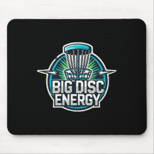 Big Disc Energy Disc Golf Basket Graphic With Bold Mouse Mat