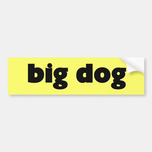 "big dog" label (Front)