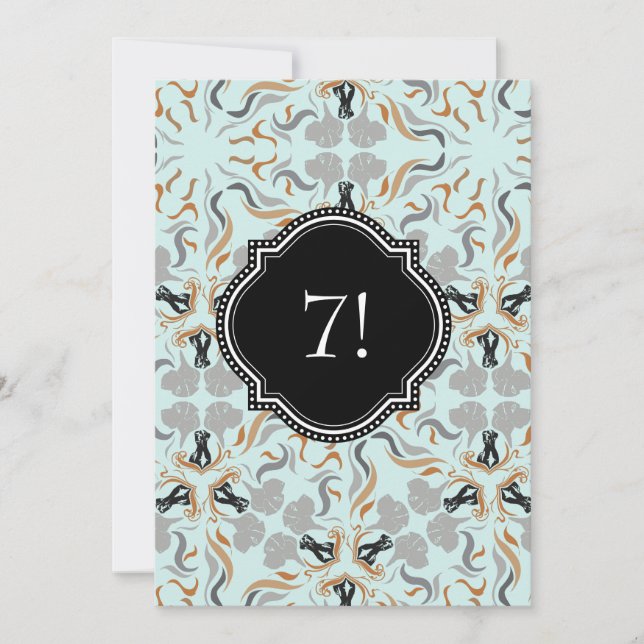 Big Dog Party Golden Black Invitation (Front)