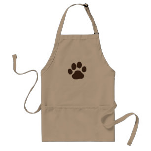 Big Dog Paw Print   Cool Canine Dog Grooming Standard Apron