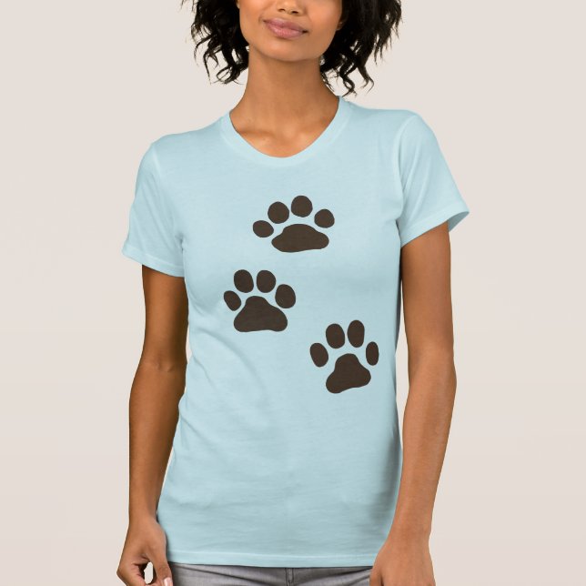 Big Dog Paw Prints T-Shirt (Front)