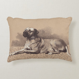 Big Dog Vintage Image Add A Name Kennels Decorative Cushion