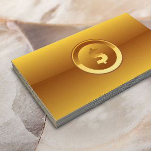 Big Dollar Sign Accounting Gold Business Card