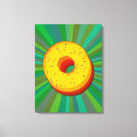 Big Donut pop art psychedelic bg Canvas Print<br><div class="desc">Big Donut pop art psychedelic bg Canvas Print inspired by Irezumi tattoo,  manga,  pop art and a touch of Italian taste</div>