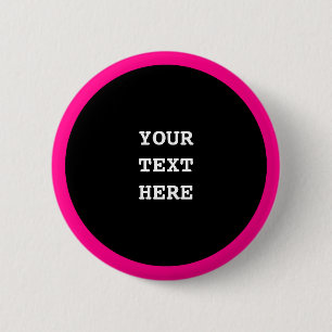 Big Dot black + your backg. & ideas 6 Cm Round Badge