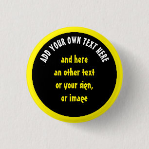Big Dot black + your backg., text & ideas 3 Cm Round Badge