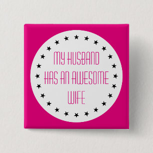 Big Dot white + Stars black + your backg. & ideas 15 Cm Square Badge