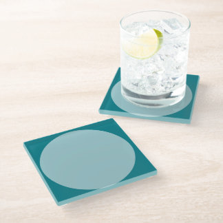 Big Dot white transparent + your backg. & ideas Glass Coaster