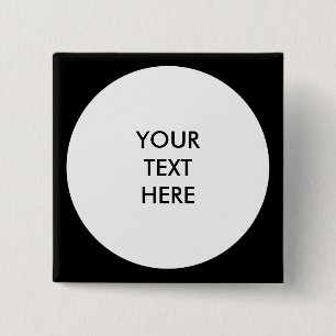 Big Dot white + your backg. & ideas 15 Cm Square Badge