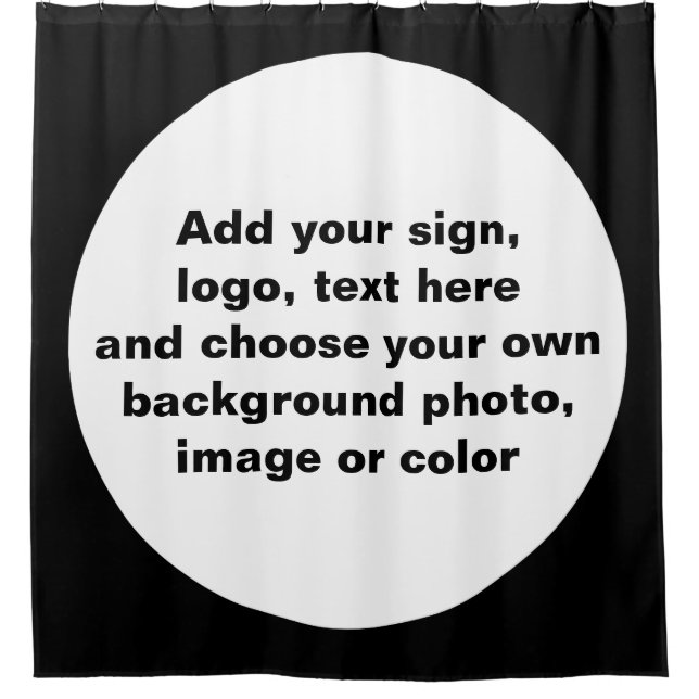 Big Dot white + your backg. & ideas Shower Curtain (Front)