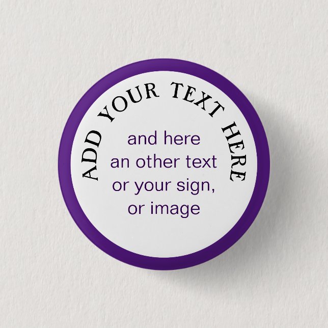 Big Dot white + your backg., text & ideas 3 Cm Round Badge (Front)