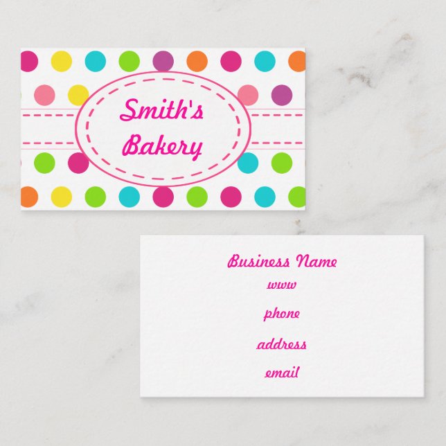 Big Dots Business Cards (Front/Back)