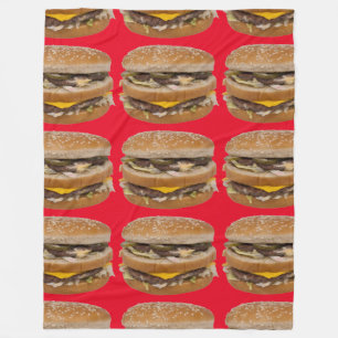big double cheeseburger red blanket