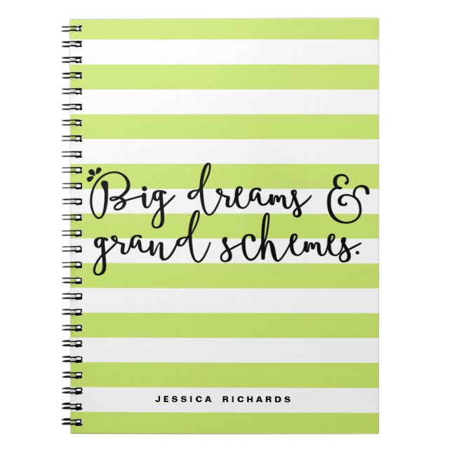 Big Dreams & Grand Schemes Personalised Notebook (Front)