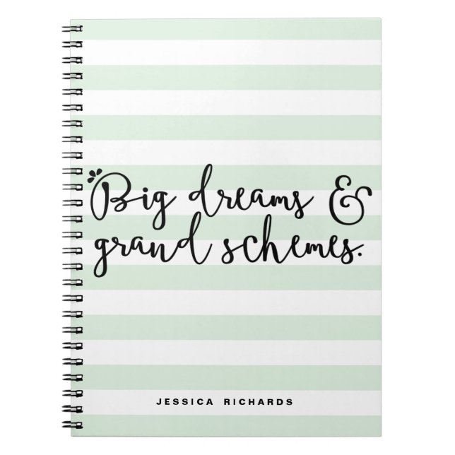 Big Dreams & Grand Schemes Personalised Notebook (Front)