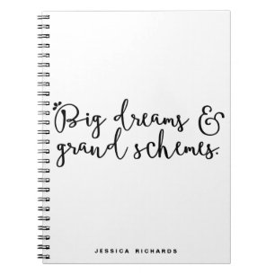 Big Dreams & Grand Schemes Personalised Notebook