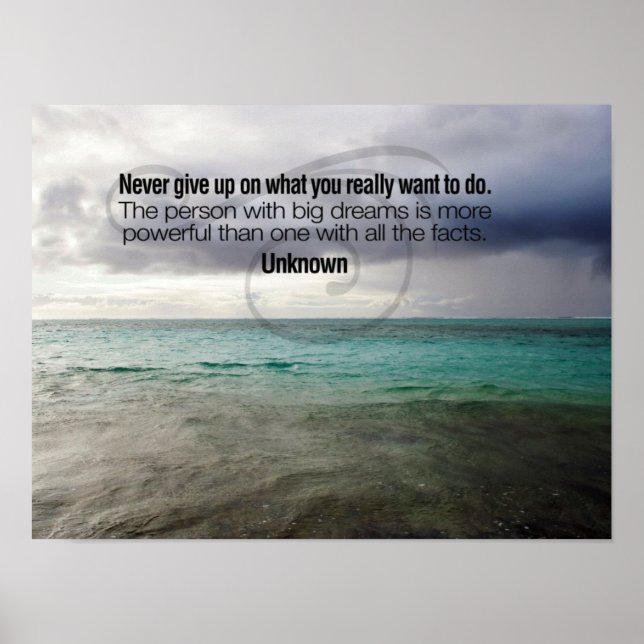 Big Dreams Inspirational Poster (Front)