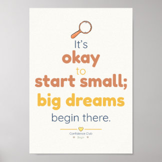 Big dreams | Kids Affirmation Poster
