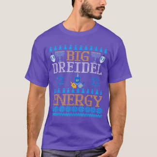 Big Dreidel Energy Hanukkah Jewish Game Menorah Ug T-Shirt