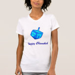 Big Dreidel Light T-Shirt<br><div class="desc">A big blue dreidel for reminds everybody that the holiday of lights is here! Happy Chanukah</div>