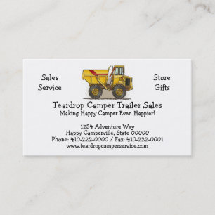 Big Dump Truck Business Card