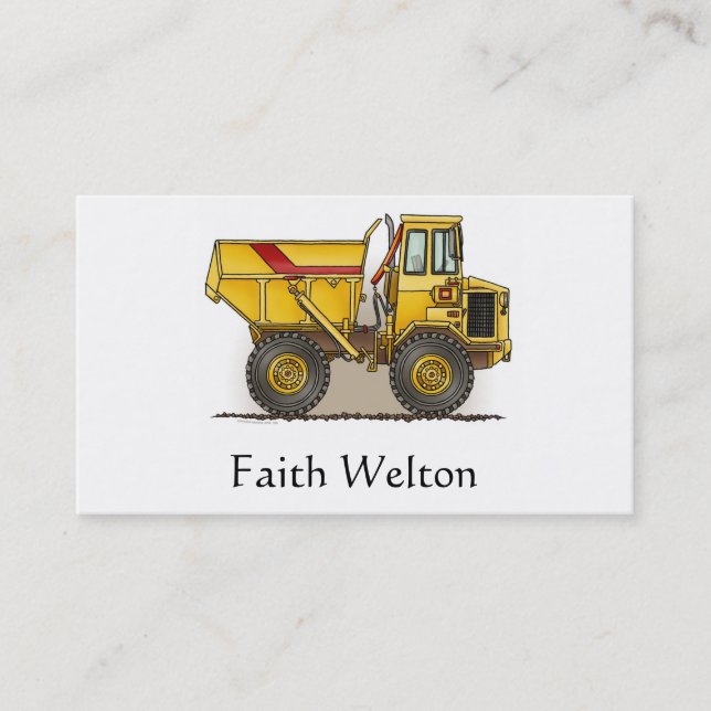 Big Dump Truck Business Card (Front)