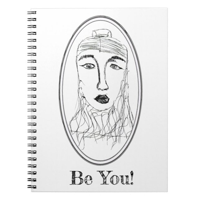 Big Ead Face (Jacquetta  Design)  Notebook (Front)